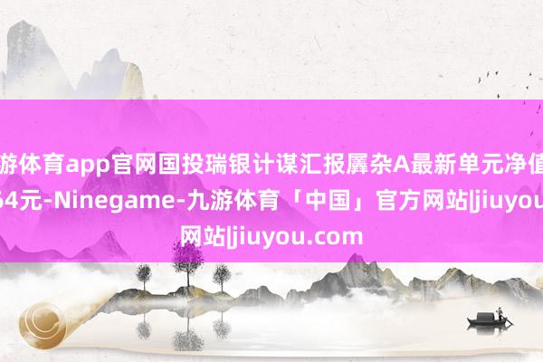 九游体育app官网国投瑞银计谋汇报羼杂A最新单元净值为0.8564元-Ninegame-九游体育「中国」官方网站|jiuyou.com