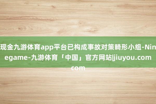 现金九游体育app平台已构成事故对策畸形小组-Ninegame-九游体育「中国」官方网站|jiuyou.com